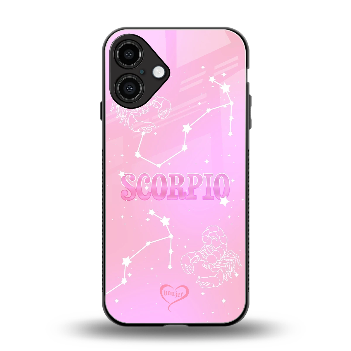 Scorpio Aura back phone cover | glass case for iphone 16 plus