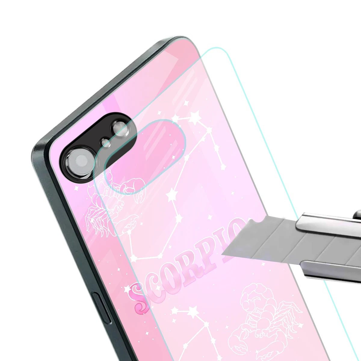 Scorpio Aura stylish phone case for iphone 16e | glossy glass and slim fit