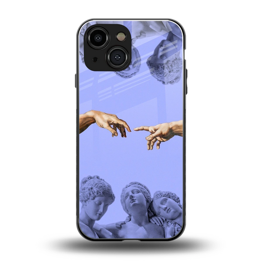 Sculpted Elegance back phone cover | glass case for iphone 13 mini