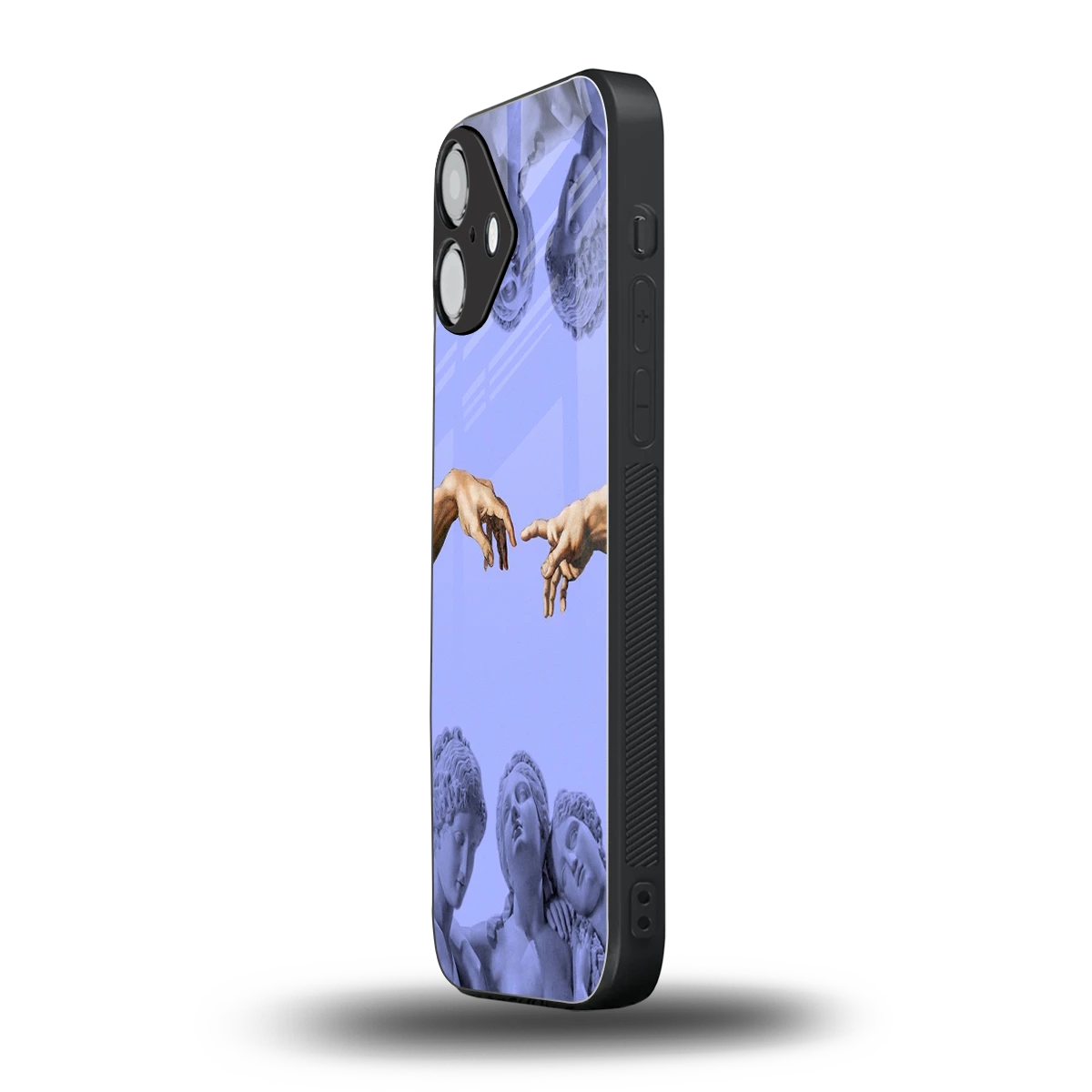 Sculpted Elegance iphone 16 plus mobile cover | shockproof glass phone case