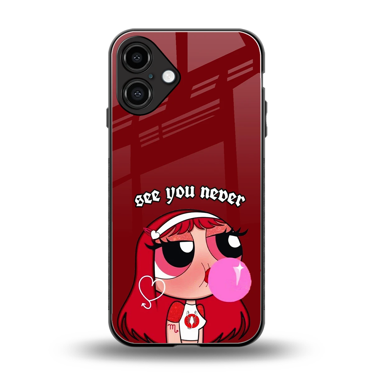 See You Never back phone cover | glass case for iphone 16 plus