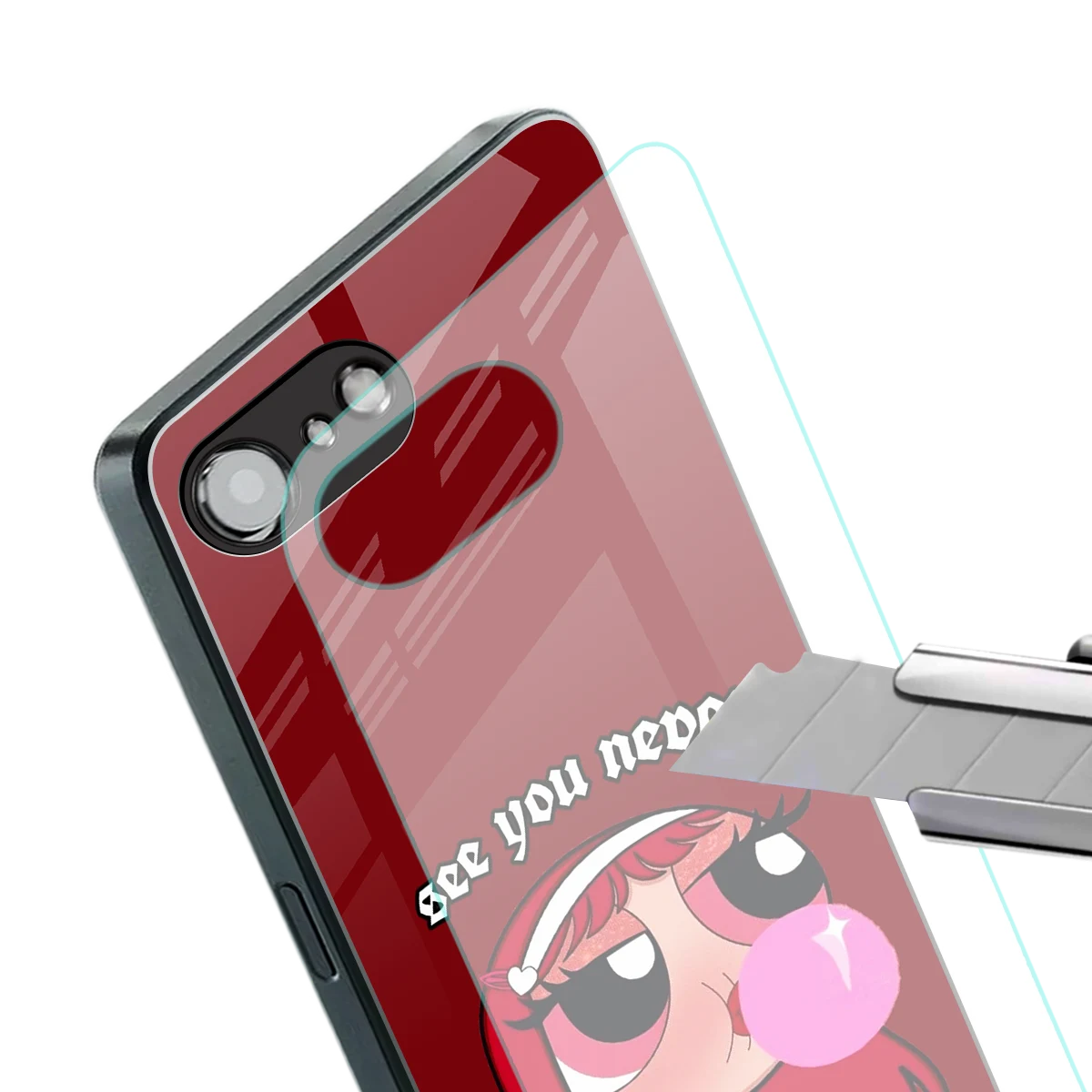 See You Never stylish phone case for iphone 16e | glossy glass and slim fit