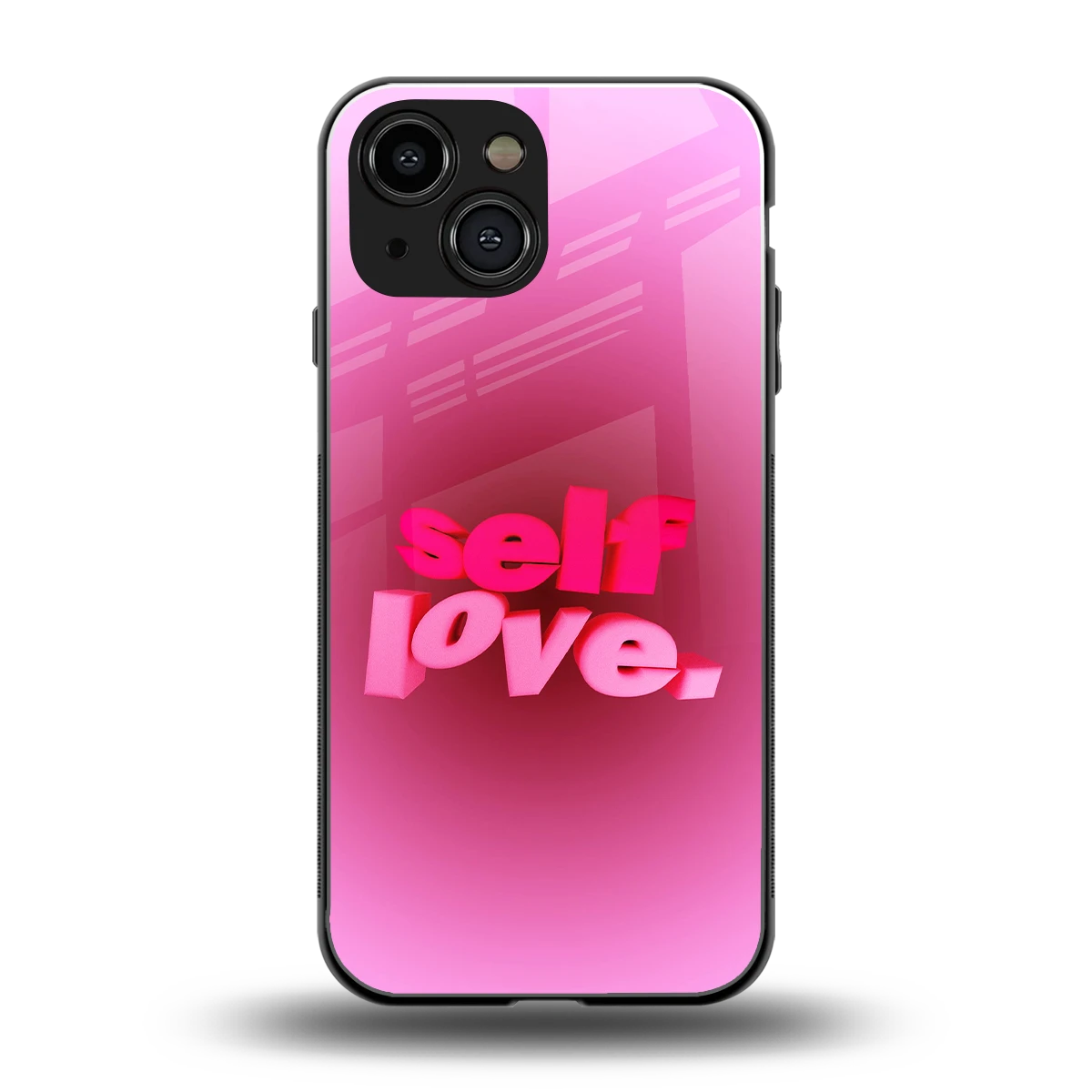 Self Love Aesthetic back phone cover | glass case for iphone 13 mini