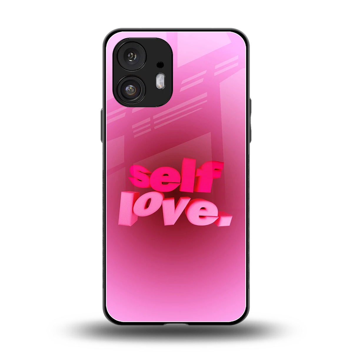 Self Love Aesthetic back phone cover | glass case for nothing phone 2