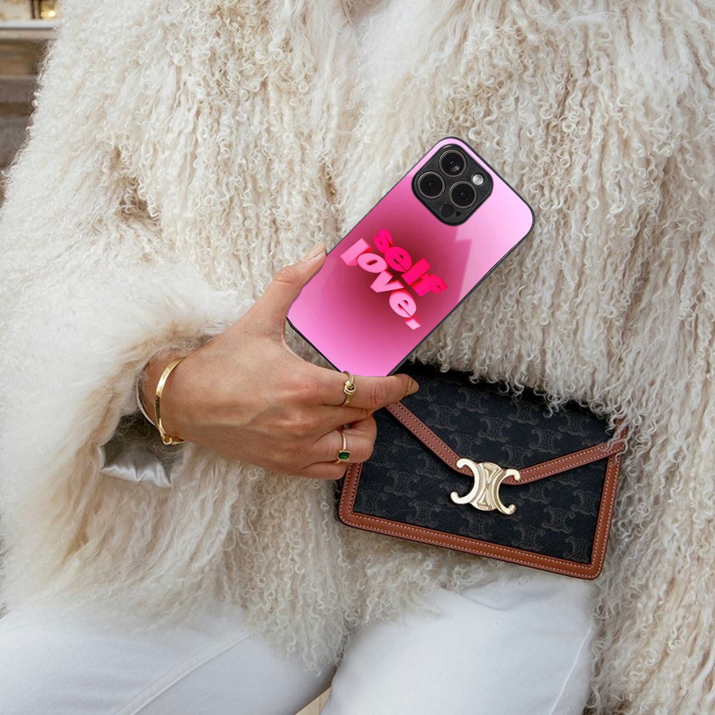 Self Love Aesthetic Phone Case for Iphone 16 | Glass Case