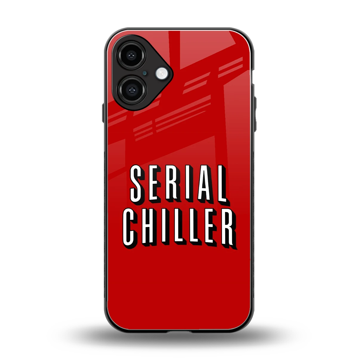 Serial Chiller back phone cover | glass case for iphone 16 plus