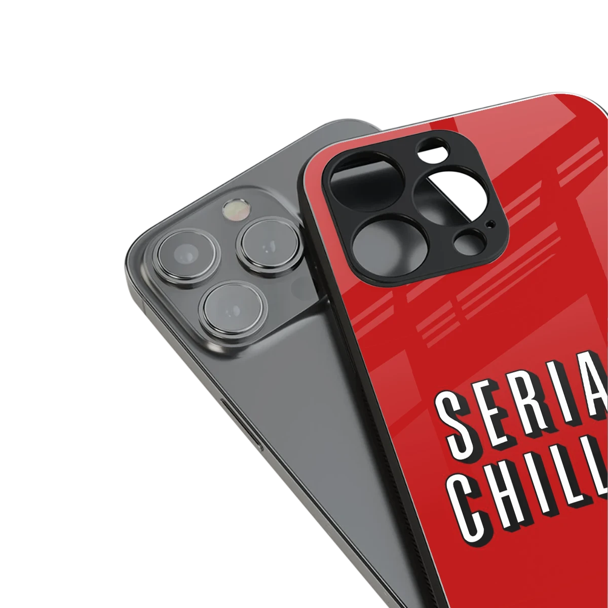 Serial Chiller stylish phone case for iphone 13 pro | glossy glass and slim fit
