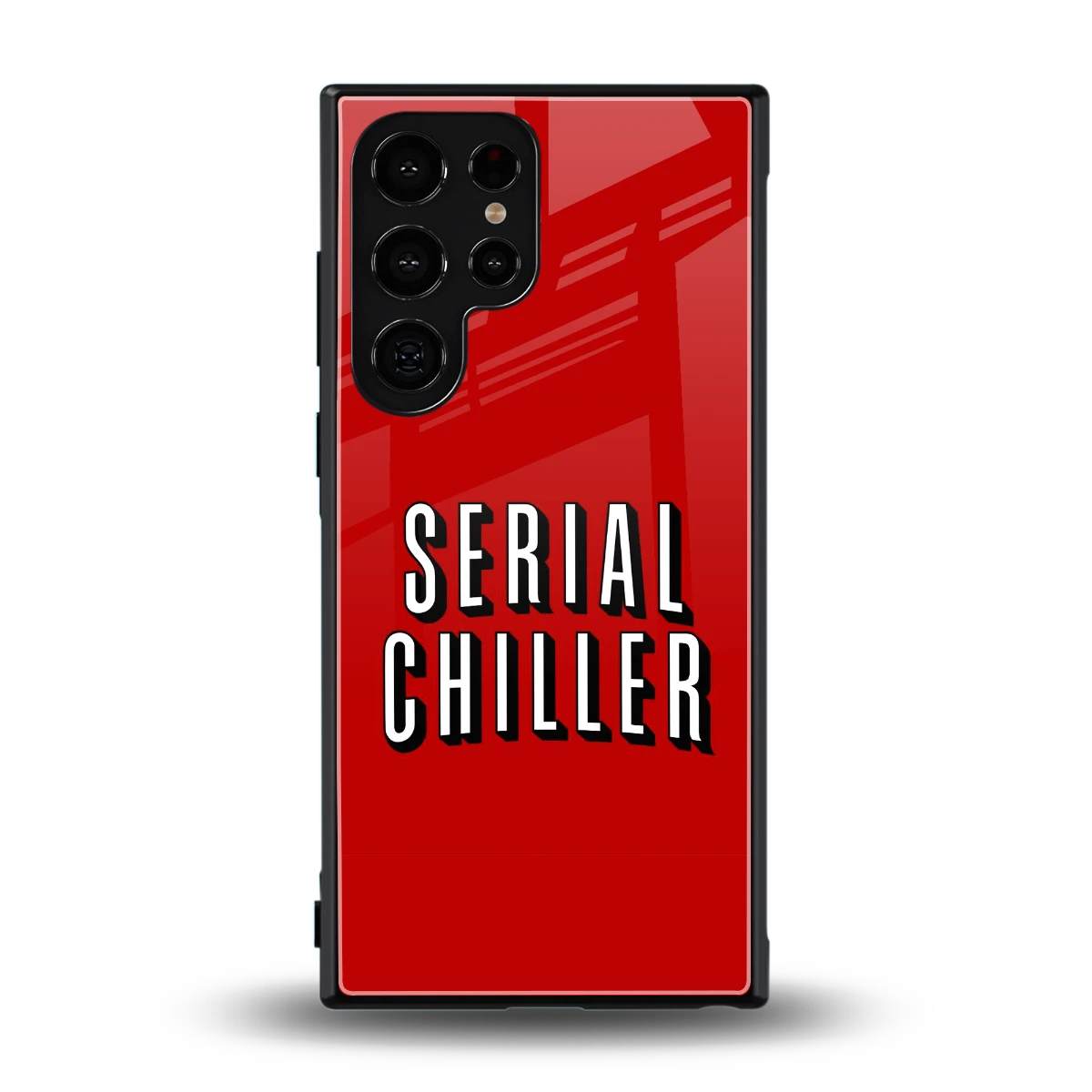 Serial Chiller back phone cover | glass case for samsung galaxy s24 ultra