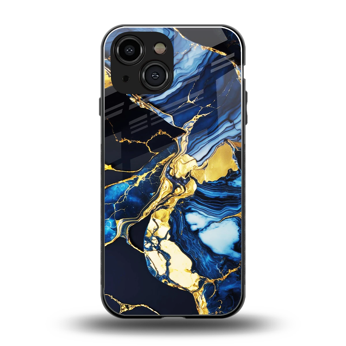 Shadowed Glow back phone cover | glass case for iphone 13 mini