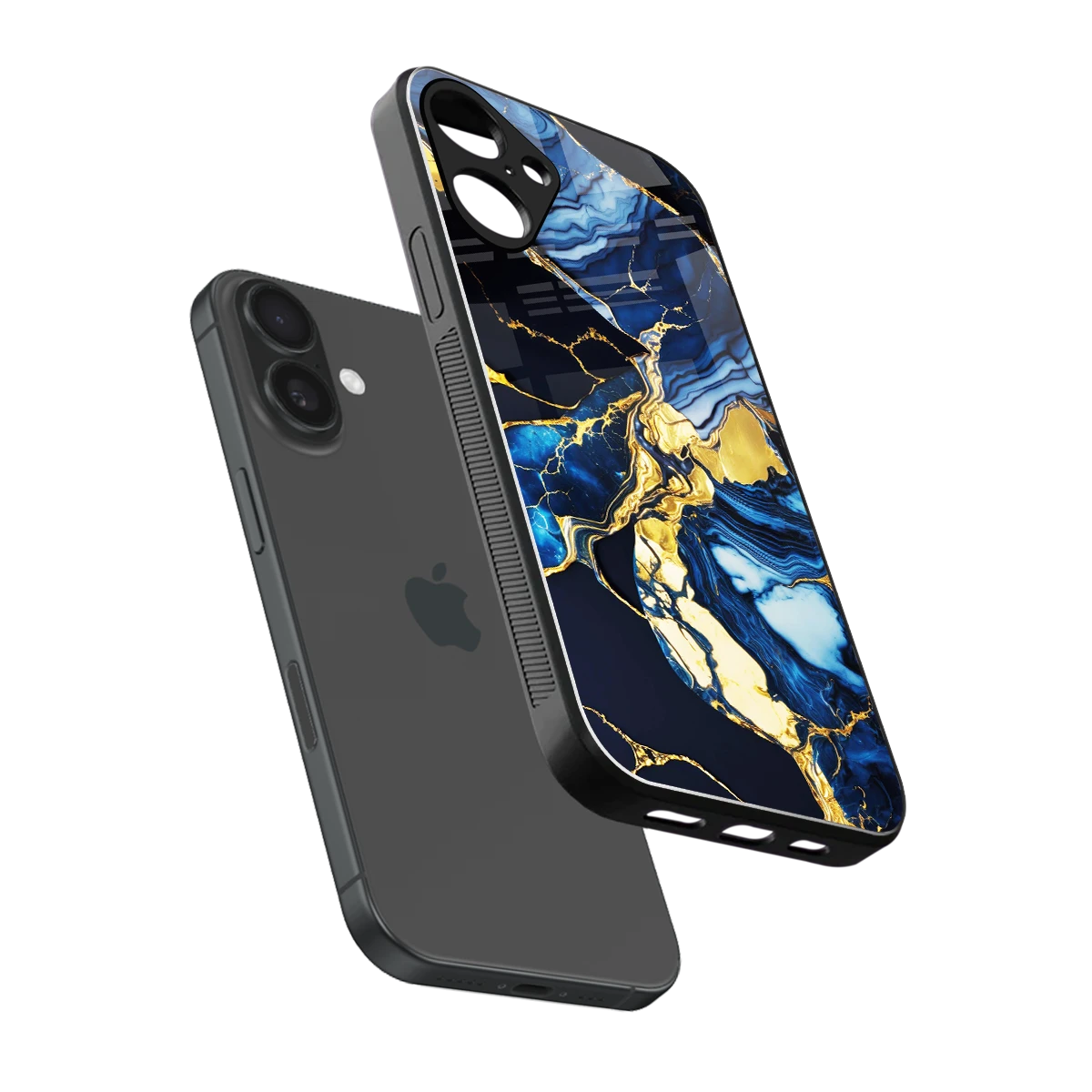 Shadowed Glow sleek iphone 16 plus cover with tempered glass back and TPU edges