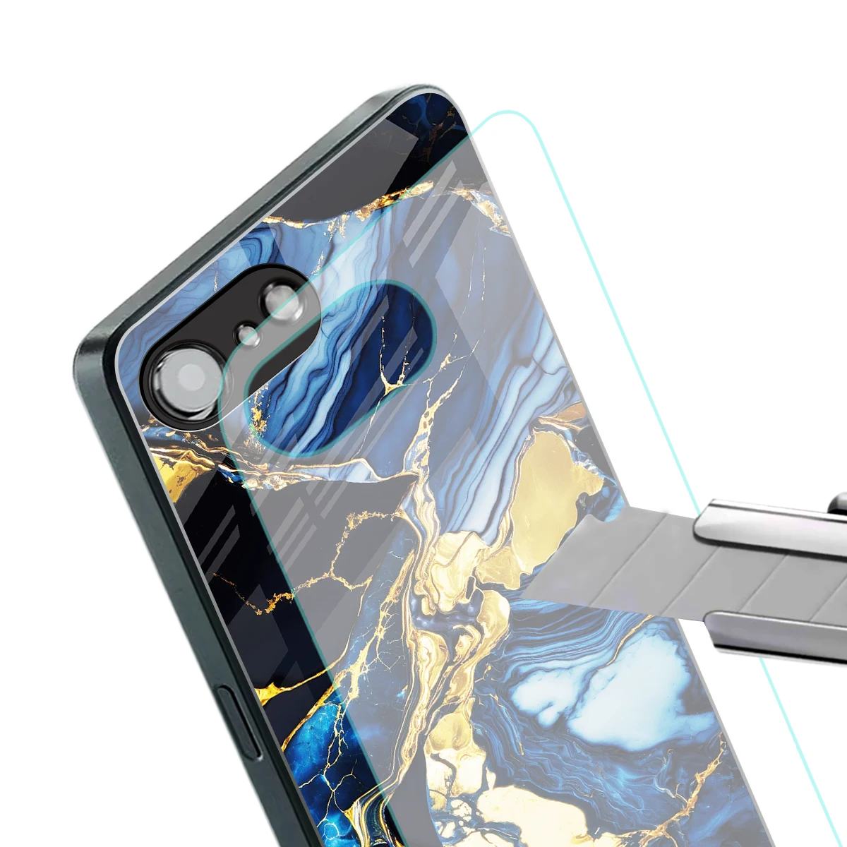 Shadowed Glow stylish phone case for iphone 16e | glossy glass and slim fit