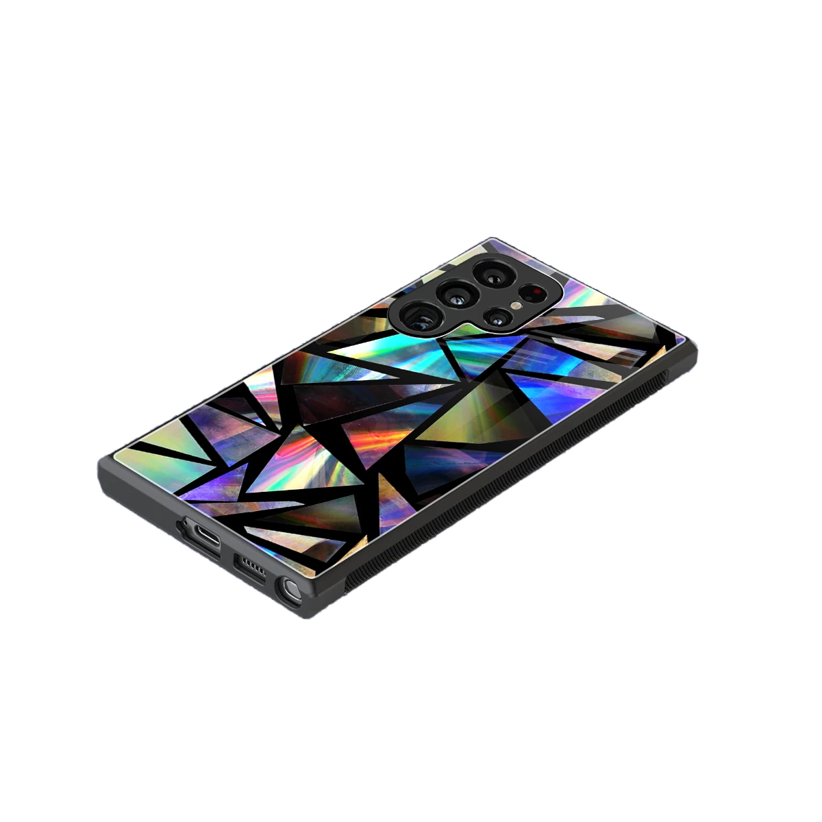 Shattered Luxe stylish phone case for samsung galaxy s24 ultra | glossy glass and slim fit