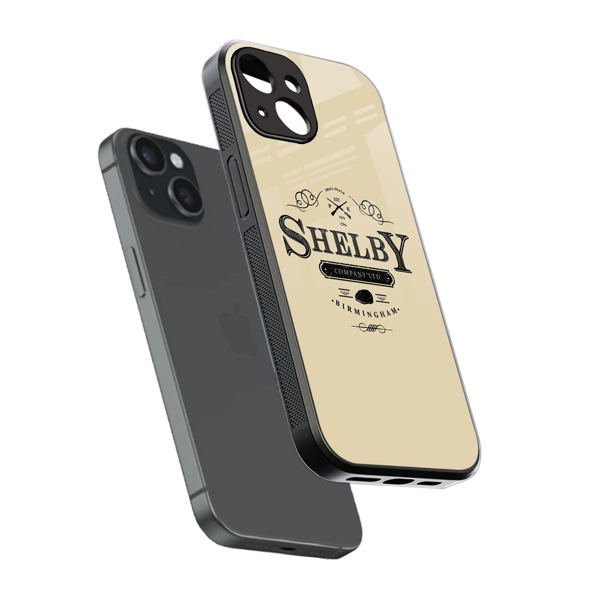 Shelby sleek iphone 13 cover with tempered glass back and TPU edges