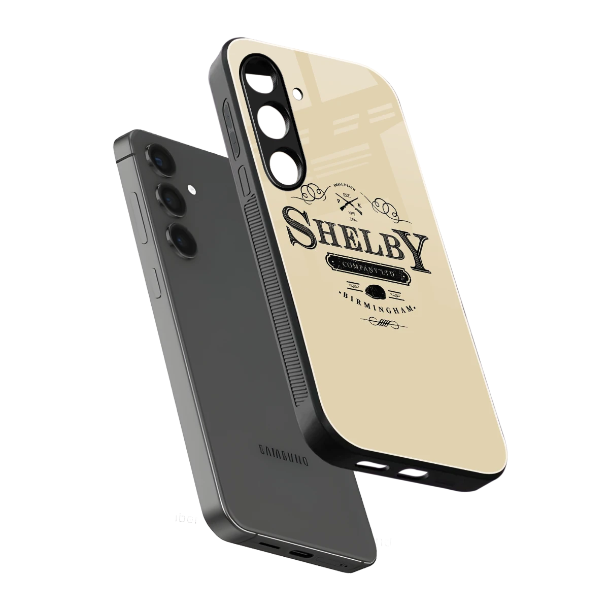 Shelby sleek samsung galaxy s24 cover with tempered glass back and TPU edges
