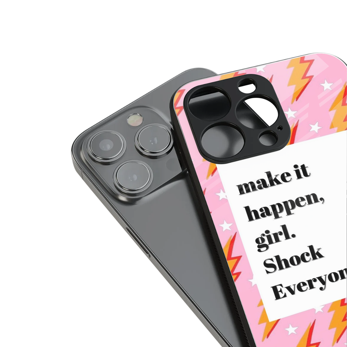 Shock Everyone stylish phone case for iPhone 16 | glossy glass and slim fit