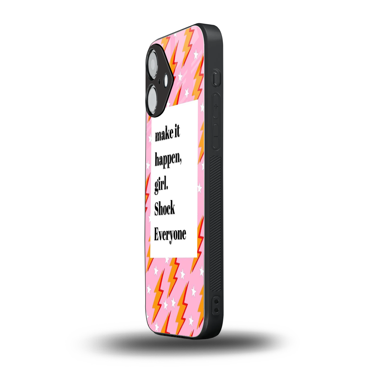Shock Everyone iPhone 16 mobile cover | shockproof glass phone case