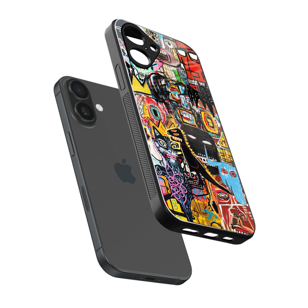 Sketch Book sleek iPhone 16 cover with tempered glass back and TPU edges