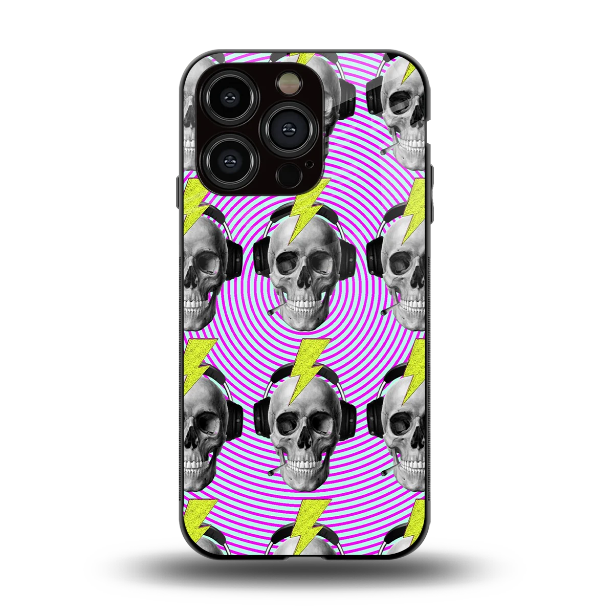Skull Trip back phone cover | glass case for iphone 13 pro