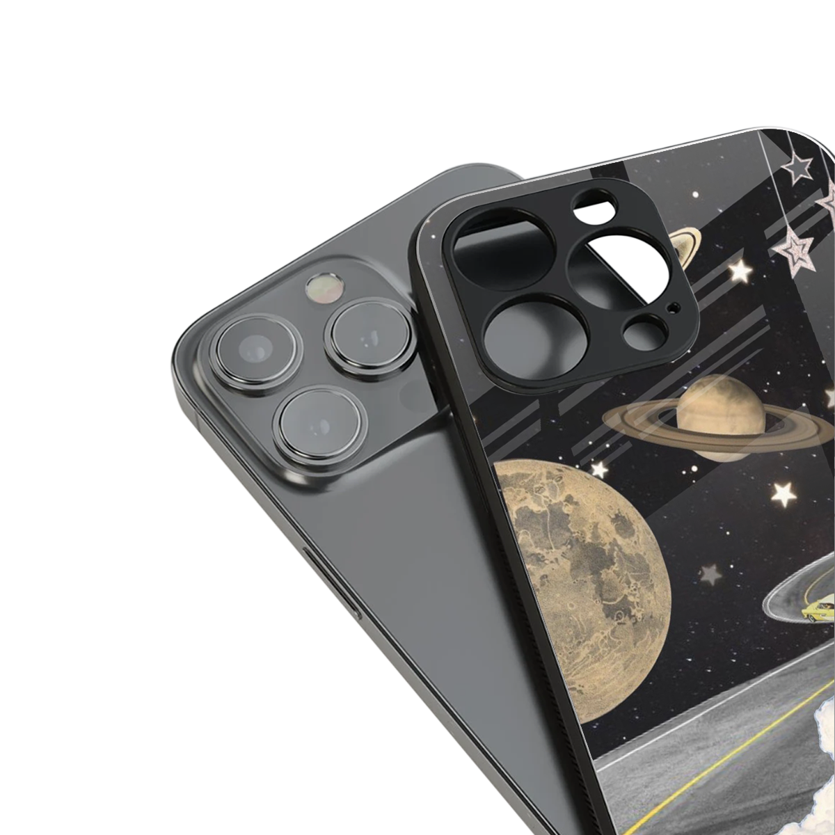 Skyline Galaxy stylish phone case for iPhone 16 | glossy glass and slim fit