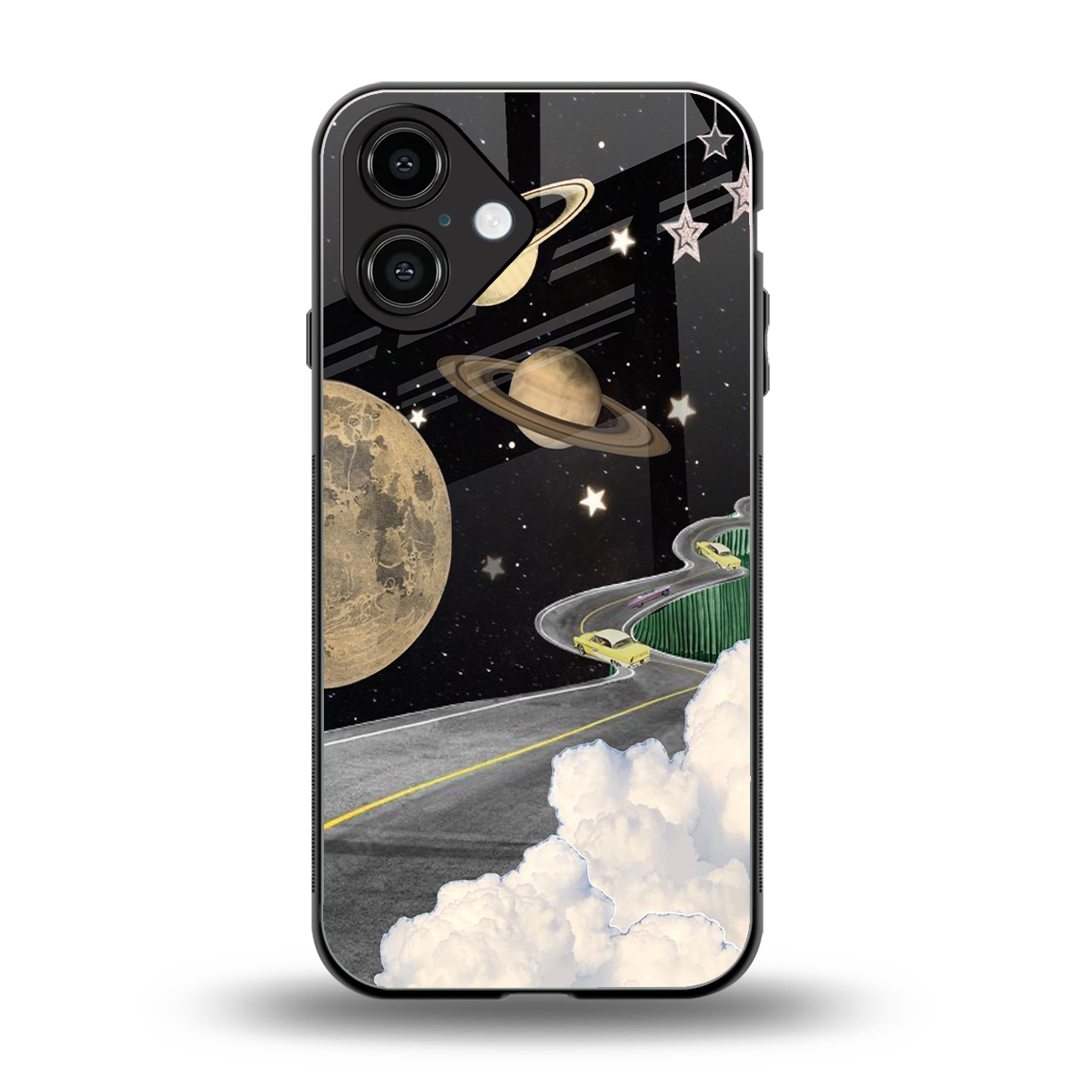 Skyline Galaxy back phone cover | glass case for iphone 16