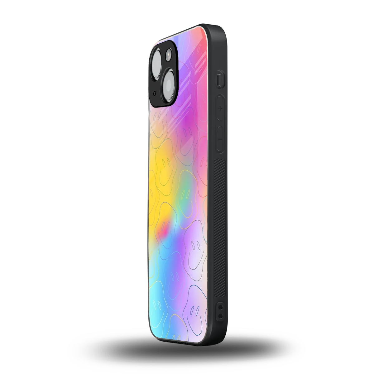 Smiley Colorburst iphone 13 mini mobile cover | shockproof glass phone case