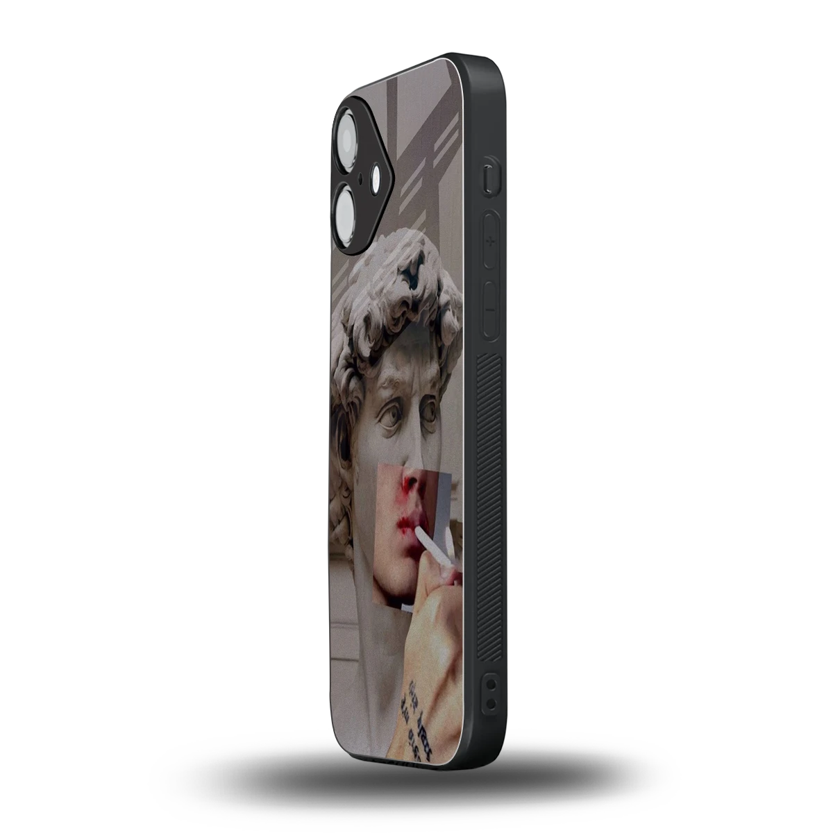 Smokin David iphone 16 plus mobile cover | shockproof glass phone case