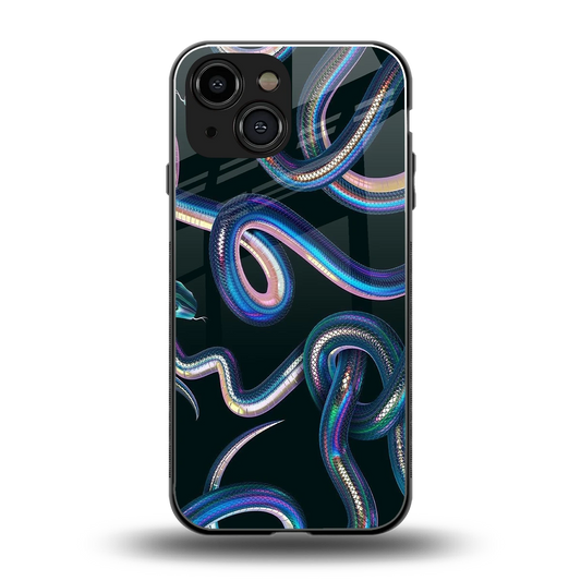 Snakes back phone cover | glass case for iphone 13 mini