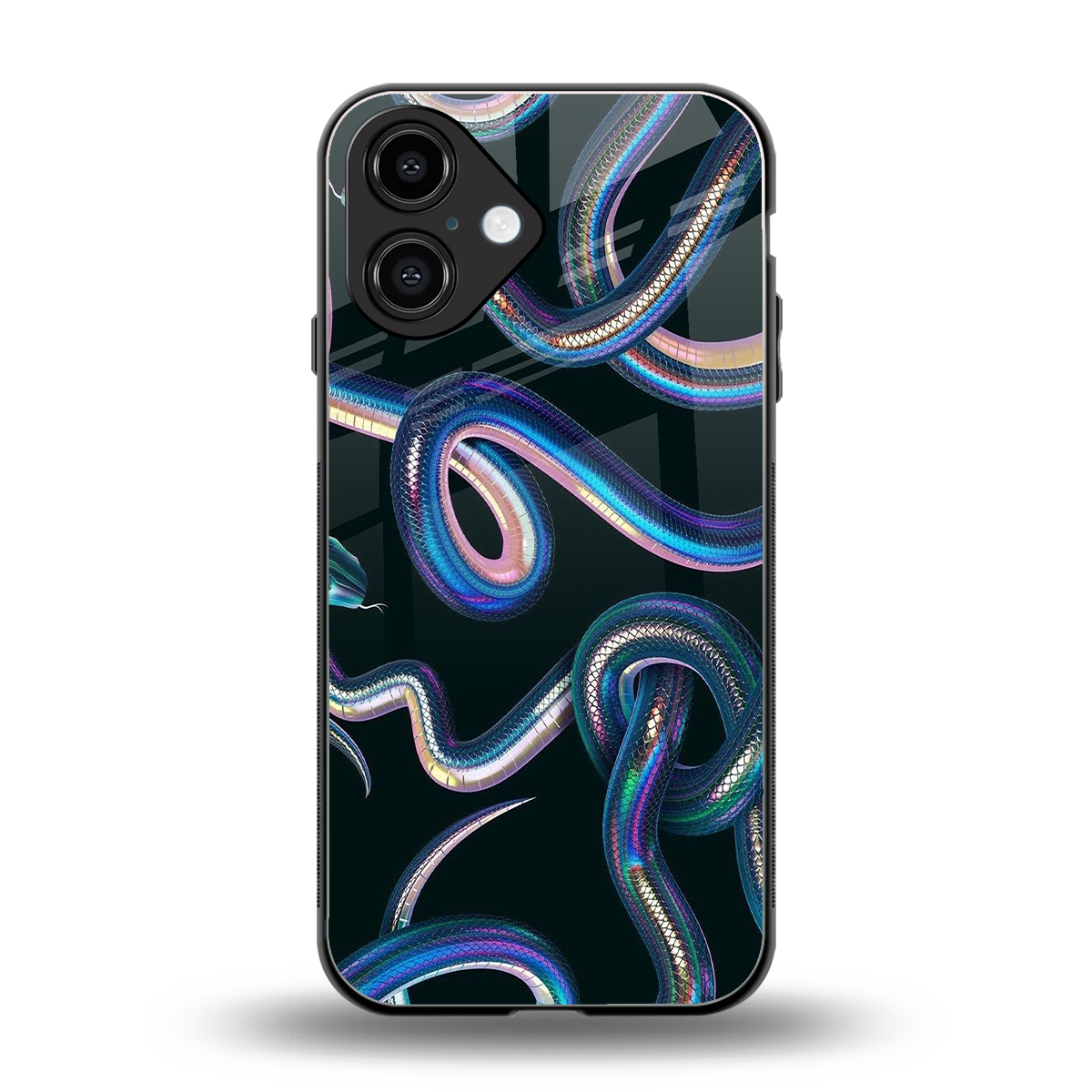 Snakes back phone cover | glass case for iphone 16