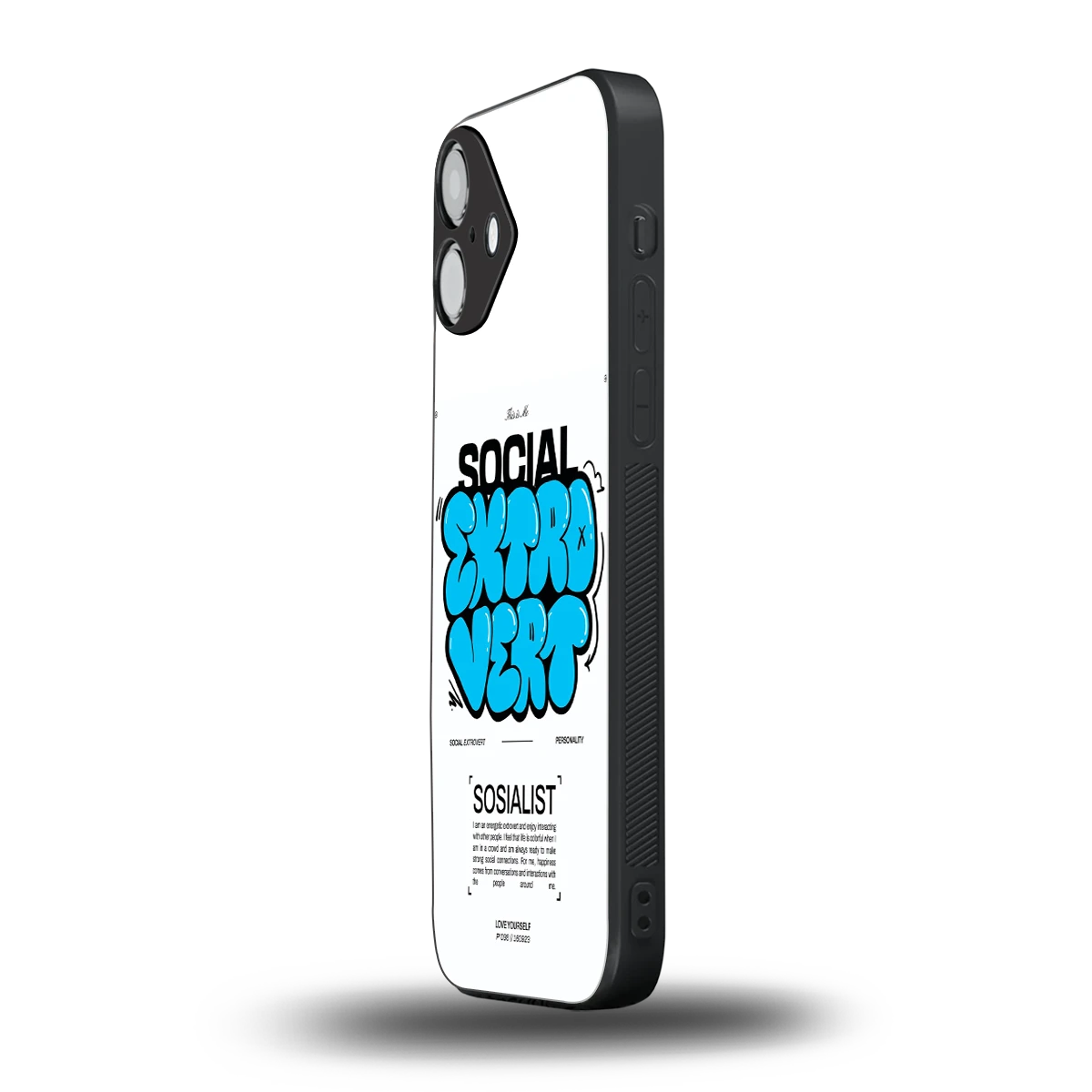 Social Extrovert iphone 16 plus mobile cover | shockproof glass phone case