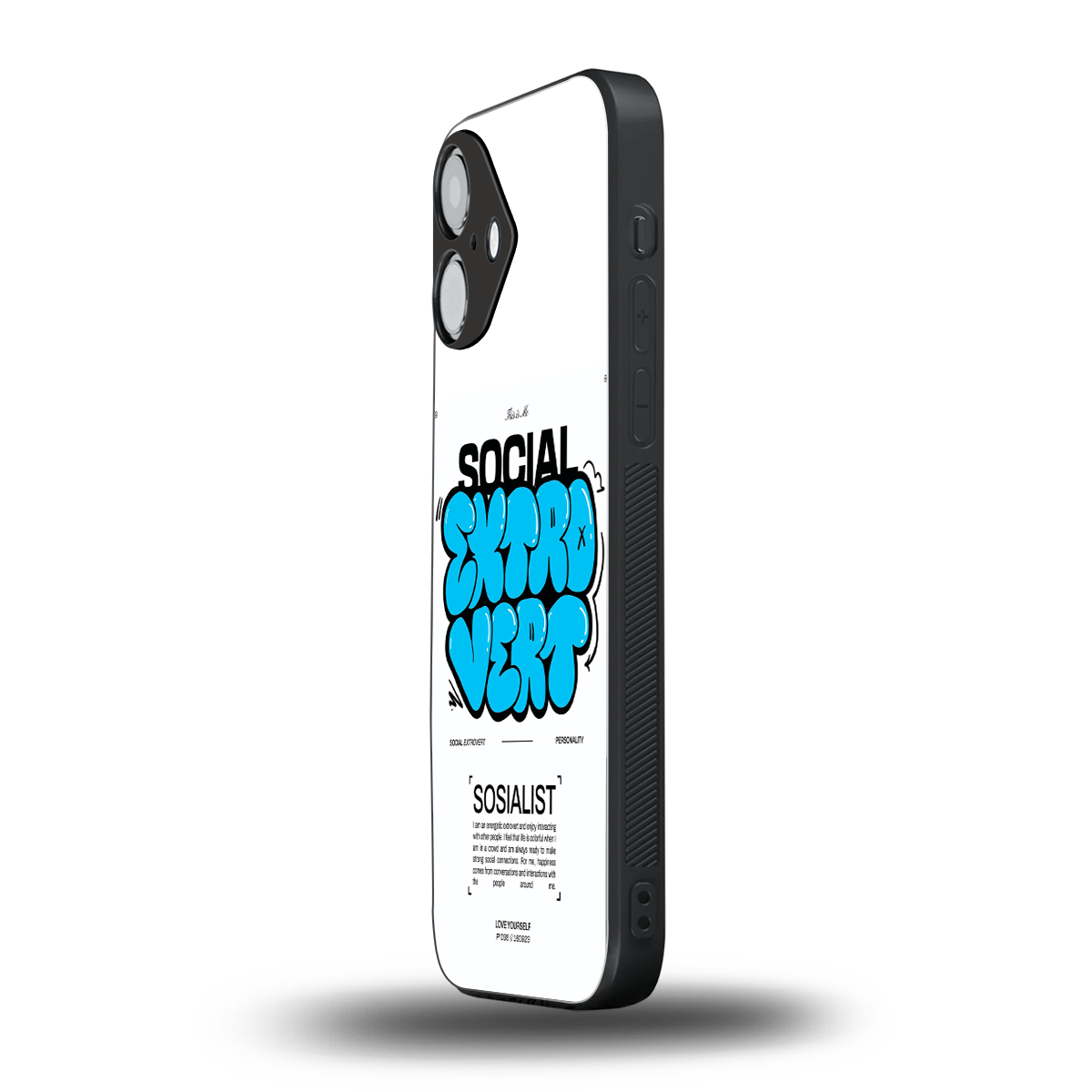 Social Extrovert iPhone 16 mobile cover | shockproof glass phone case