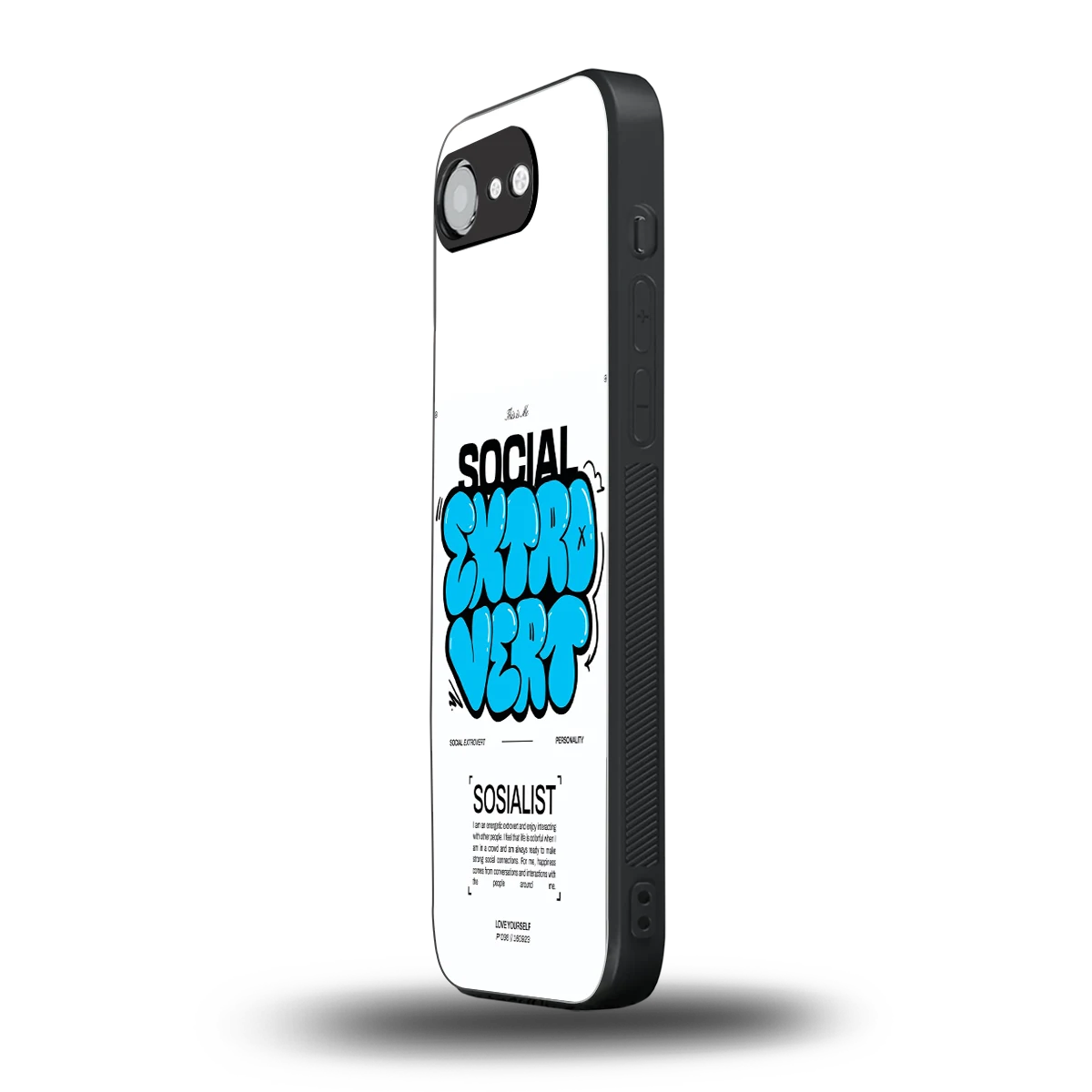 Social Extrovert iphone 16e mobile cover | shockproof glass phone case