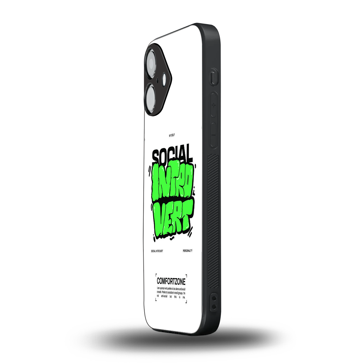 Social Introvert iPhone 16 mobile cover | shockproof glass phone case