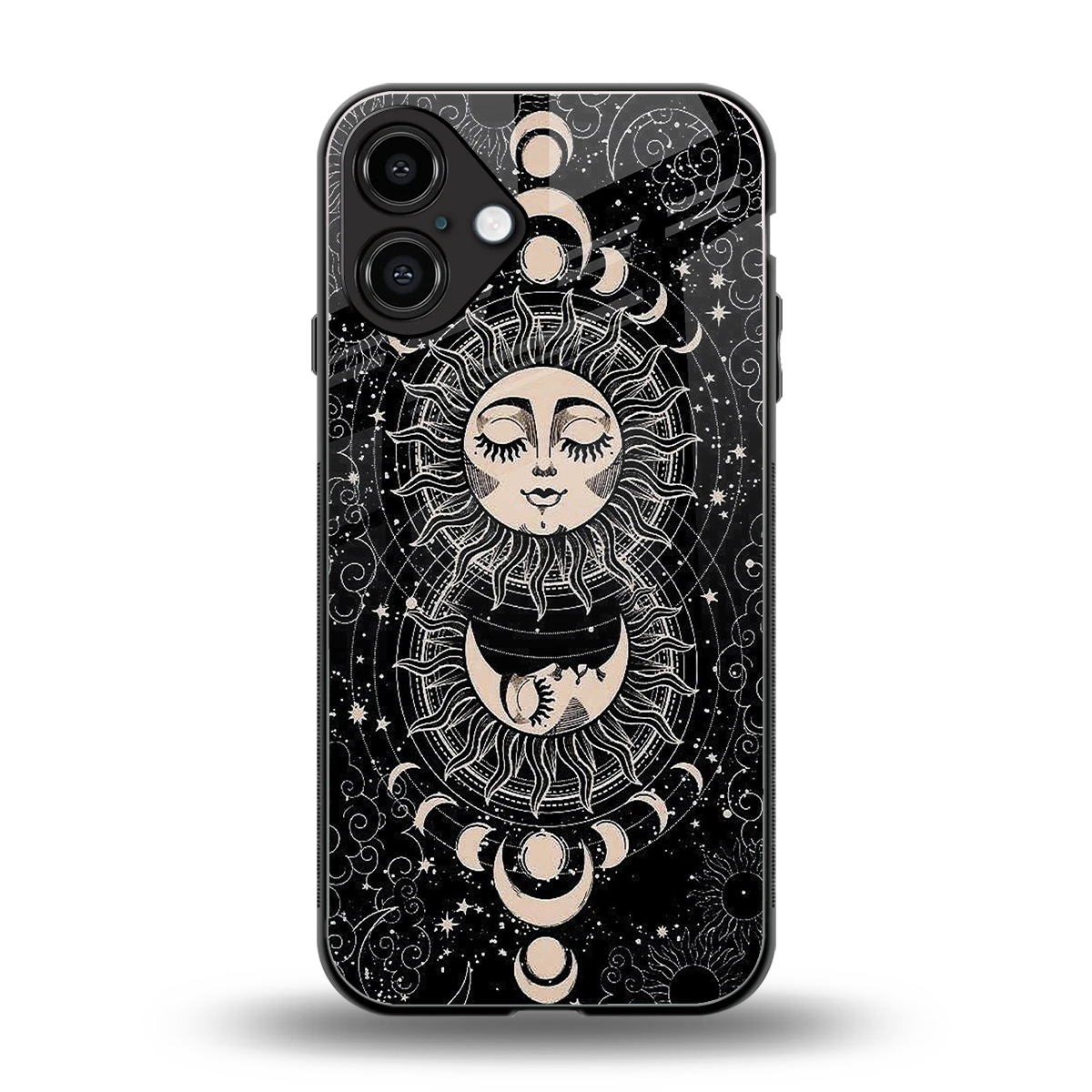 Solar Eclipse back phone cover | glass case for iphone 16 plus
