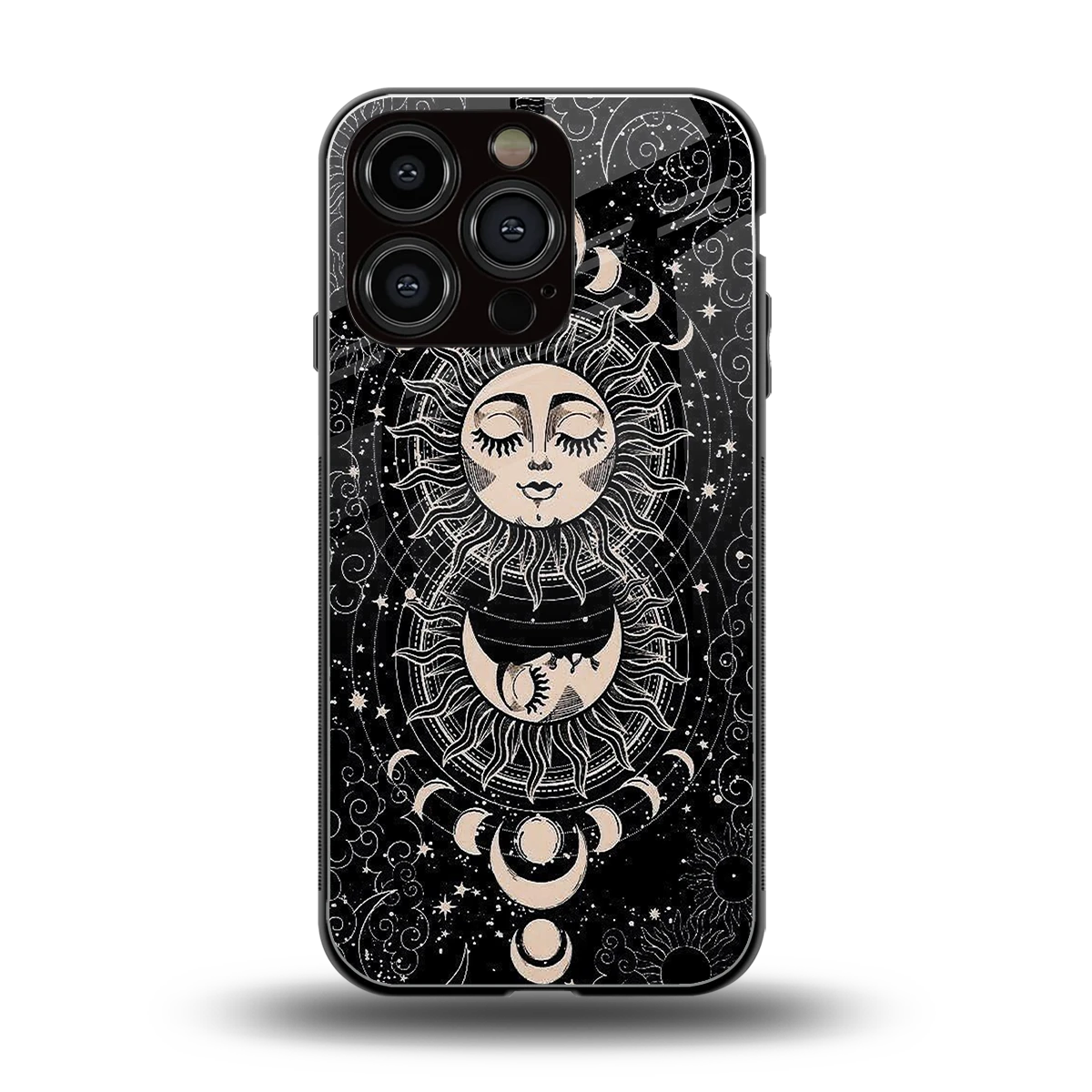 Solar Eclipse back phone cover | glass case for iphone 16 pro