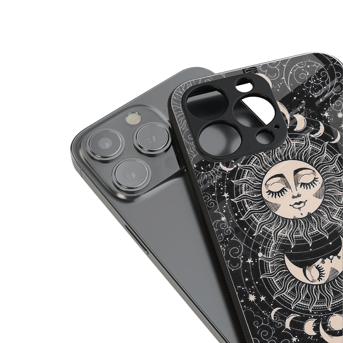 Solar Eclipse stylish phone case for iPhone 16 | glossy glass and slim fit