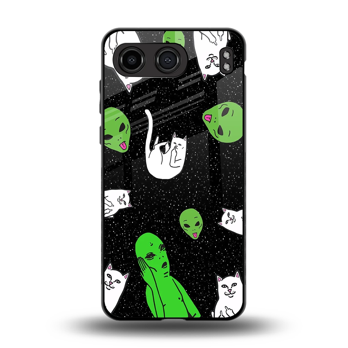 Space Kitty back phone cover | glass case for oneplus nord 4