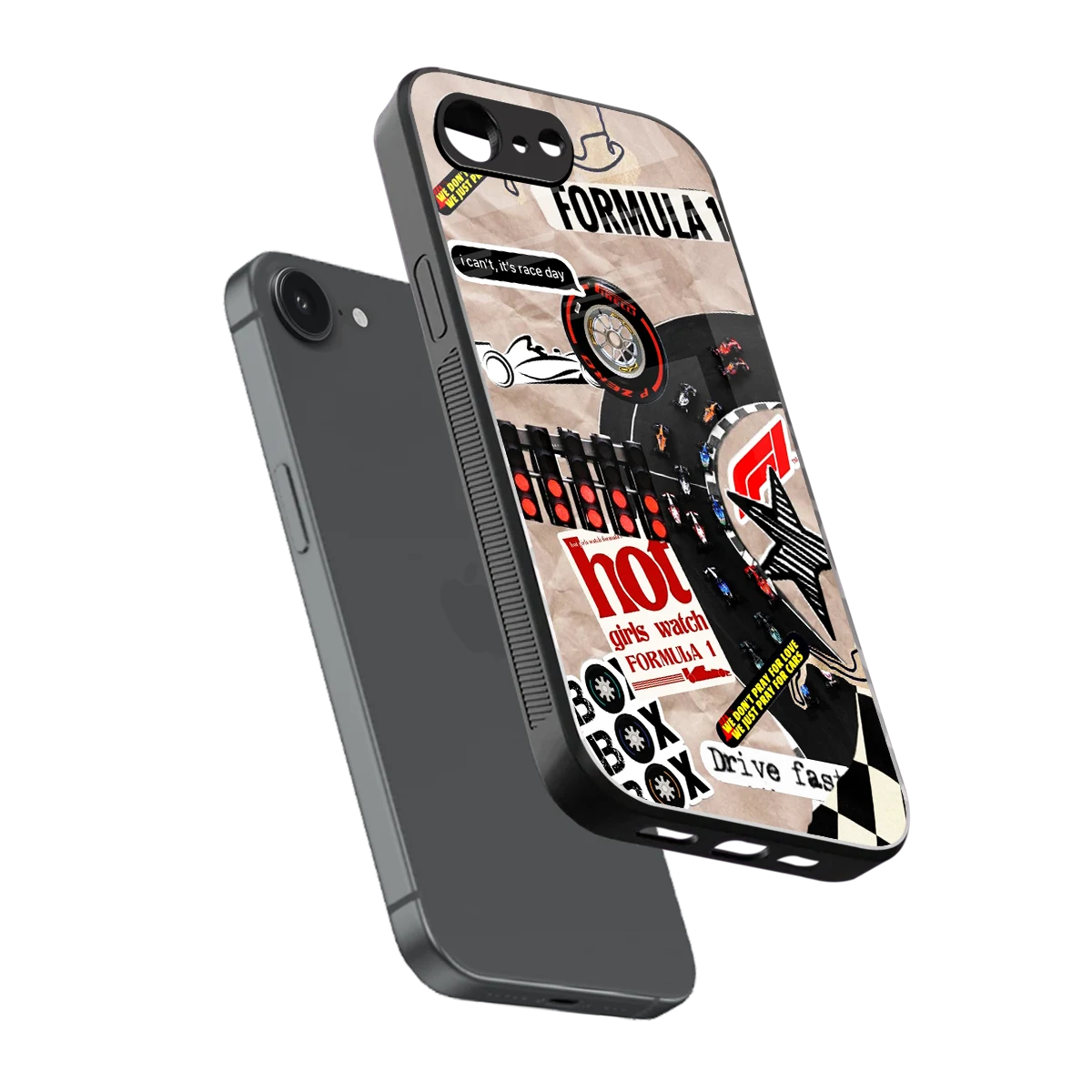 Speedline sleek iphone 16e cover with tempered glass back and TPU edges