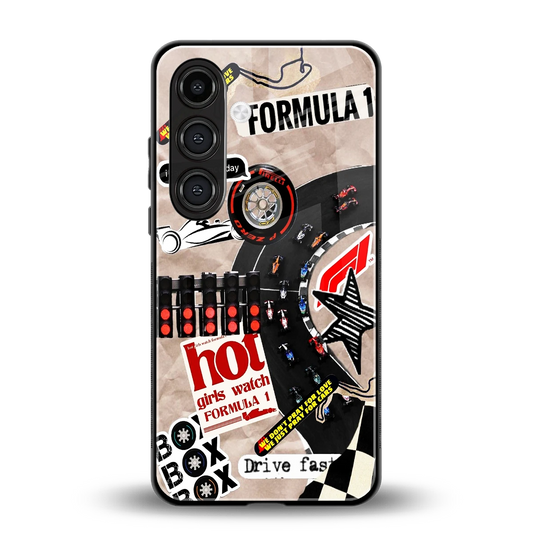 Speedline back phone cover | glass case for samsung galaxy s23 plus