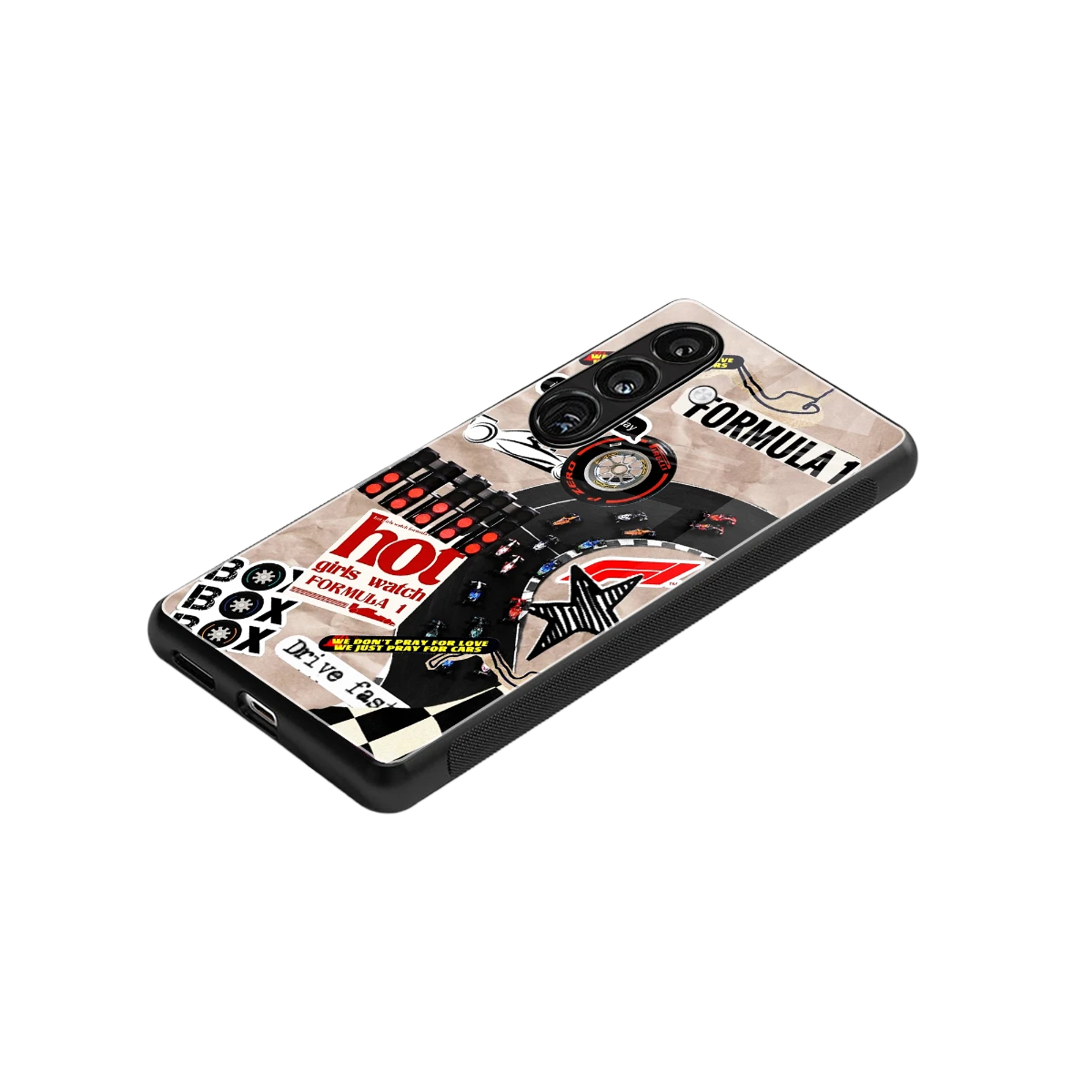 Speedline stylish phone case for samsung galaxy s24 | glossy glass and slim fit