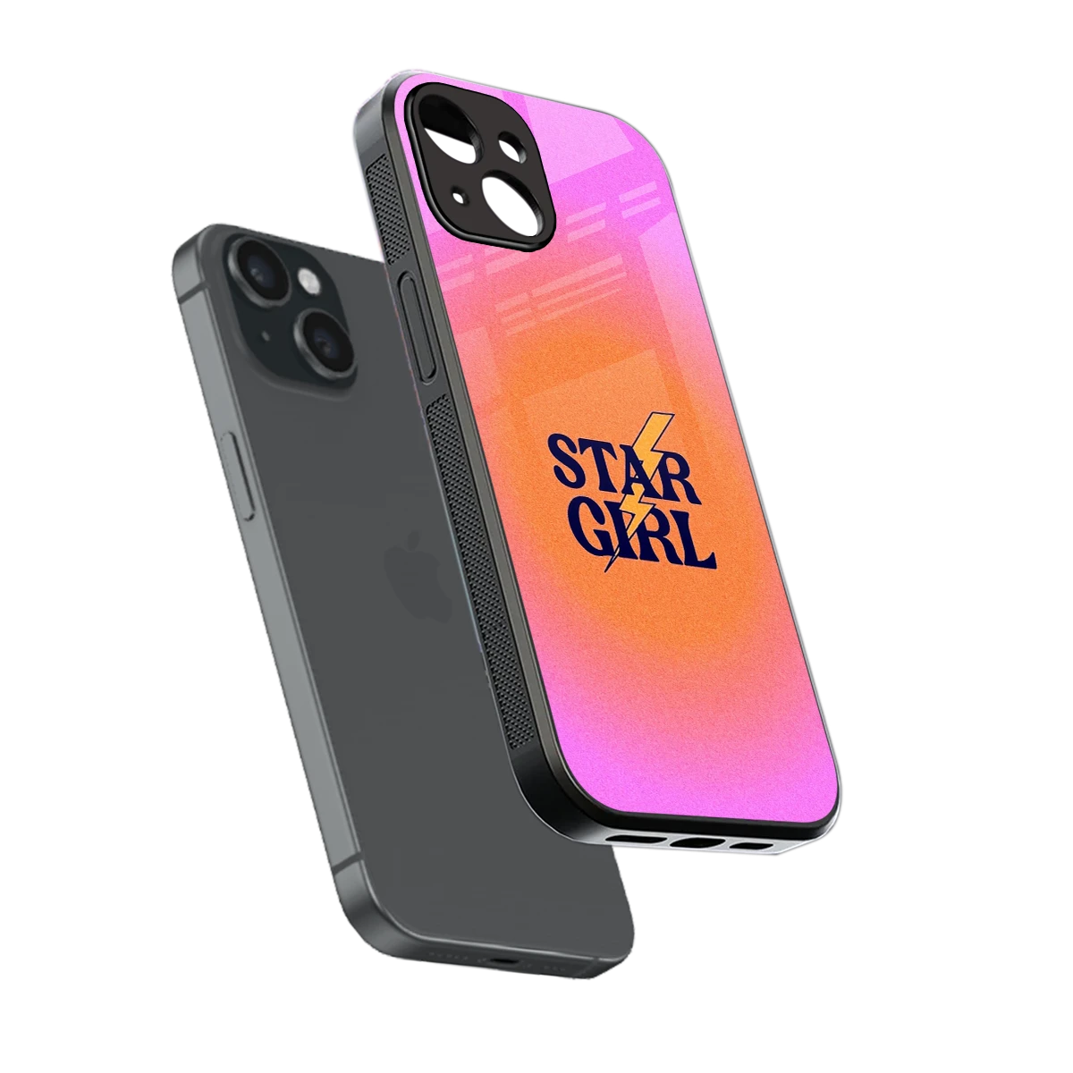 Star Girl Aesthetic sleek iphone 13 cover with tempered glass back and TPU edges