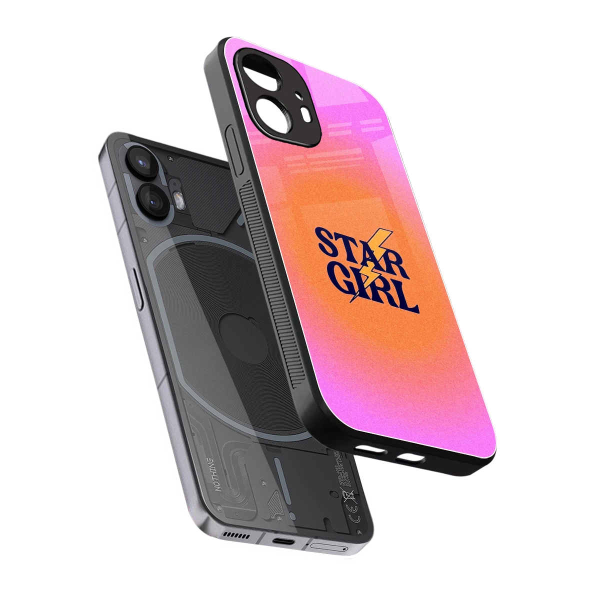 Star Girl Aesthetic sleek nothing phone 2 cover with tempered glass back and TPU edges