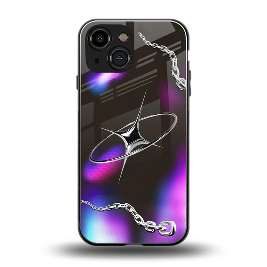 Star Luxe back phone cover | glass case for iphone 13 mini