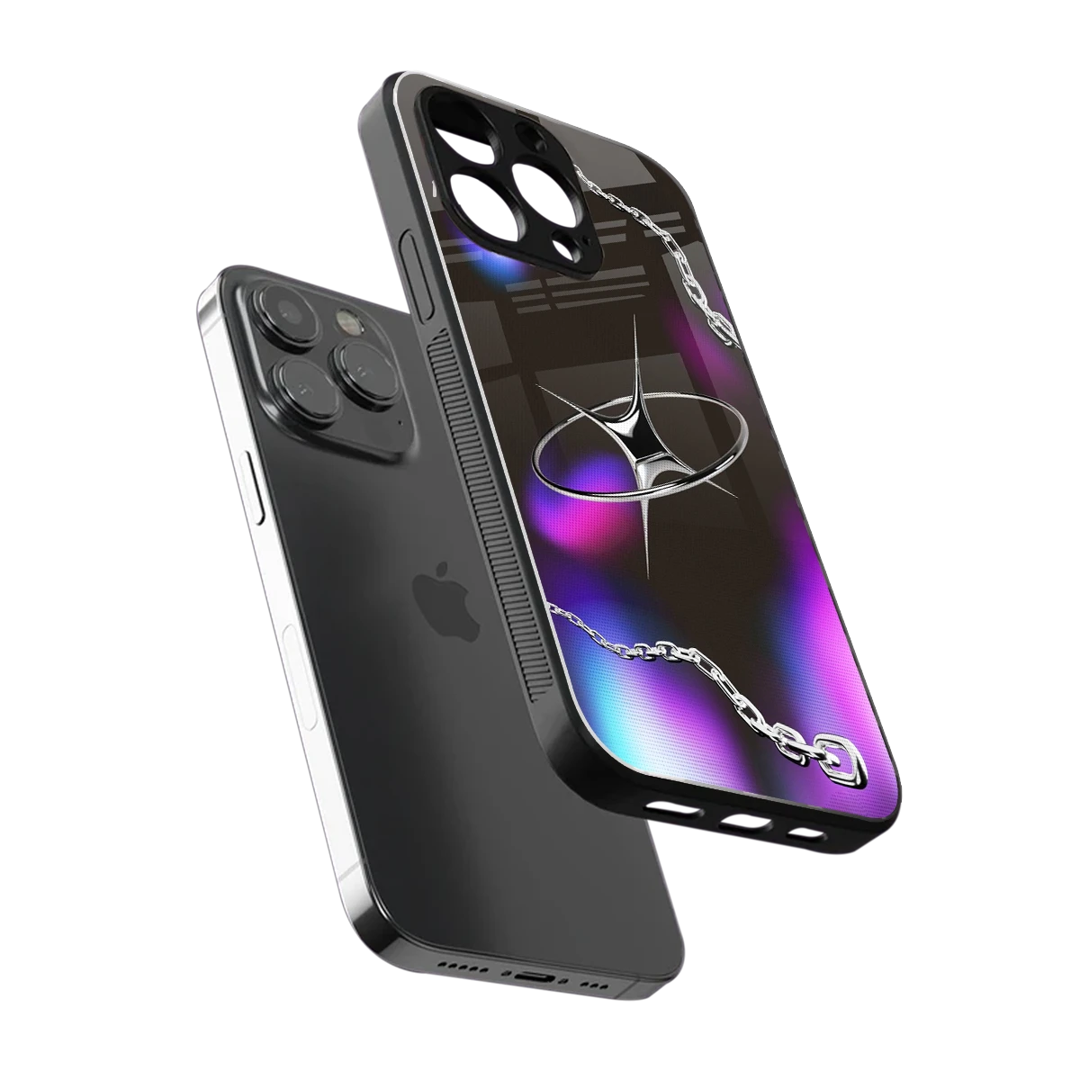 Star Luxe sleek iphone 13 pro cover with tempered glass back and TPU edges