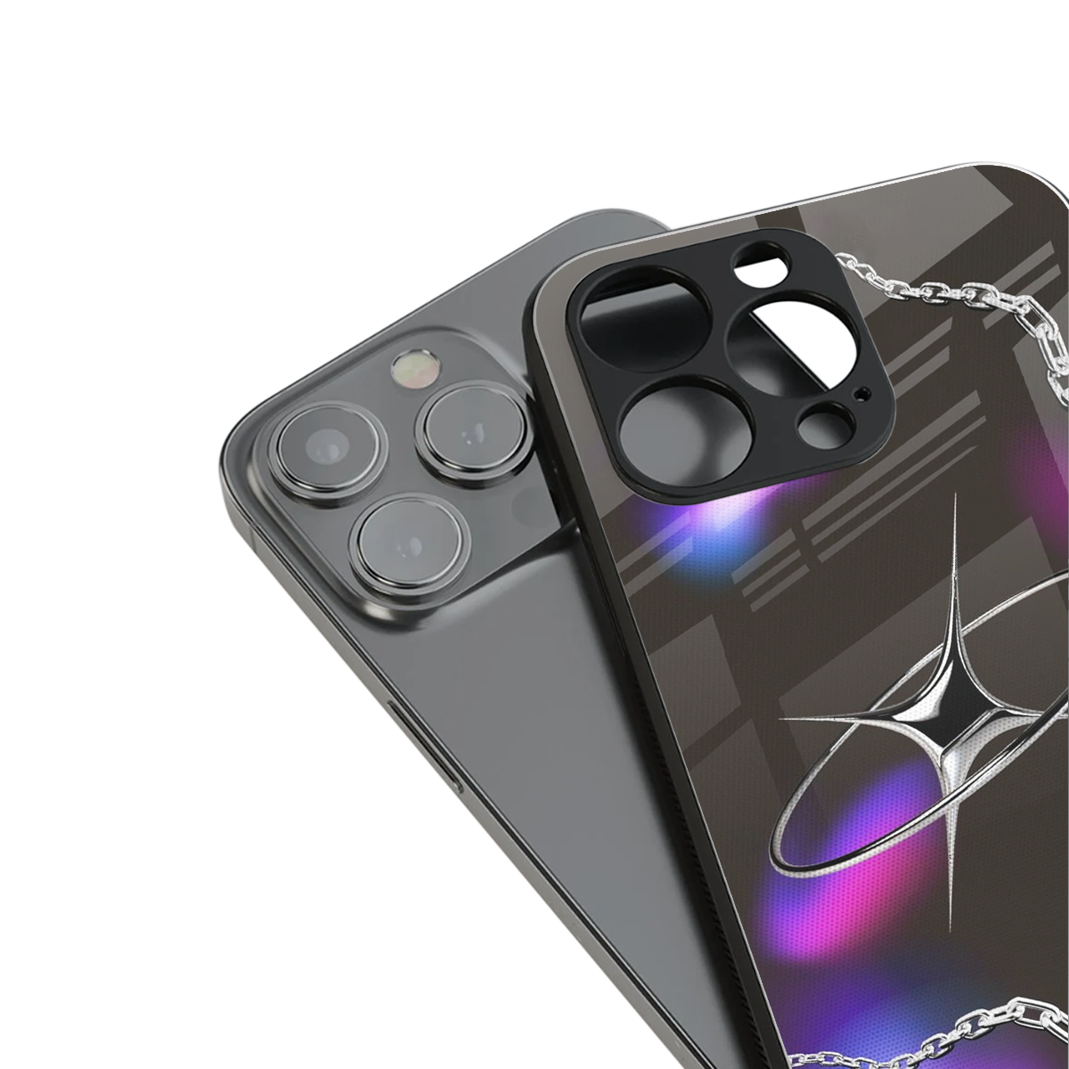 Star Luxe stylish phone case for iPhone 16 | glossy glass and slim fit