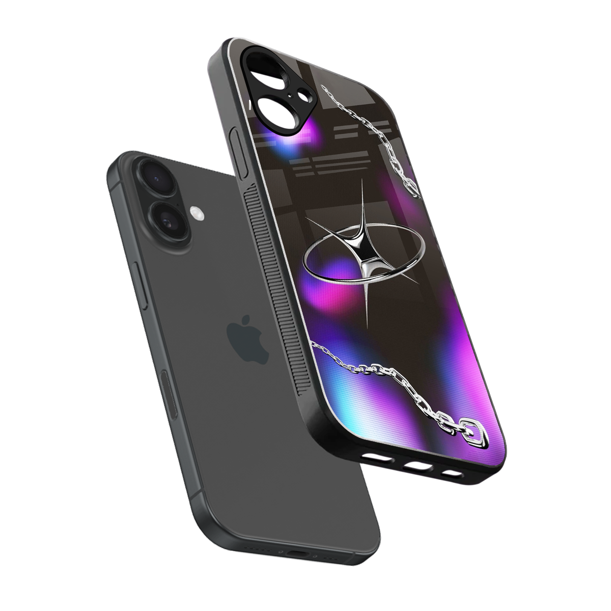 Star Luxe sleek iPhone 16 cover with tempered glass back and TPU edges