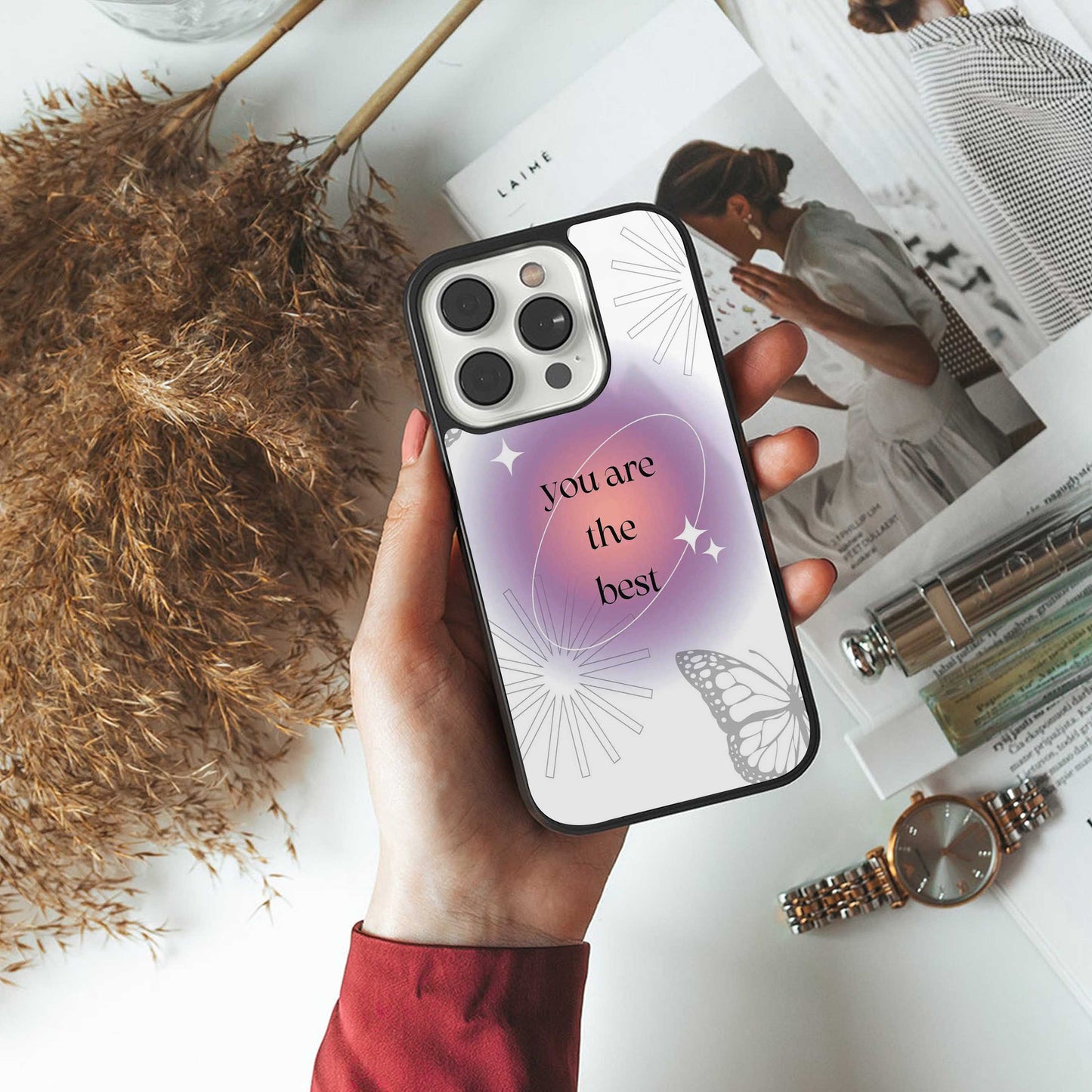 Star Power luxury glass phone case for iPhone 16 | scratch and drop resistant