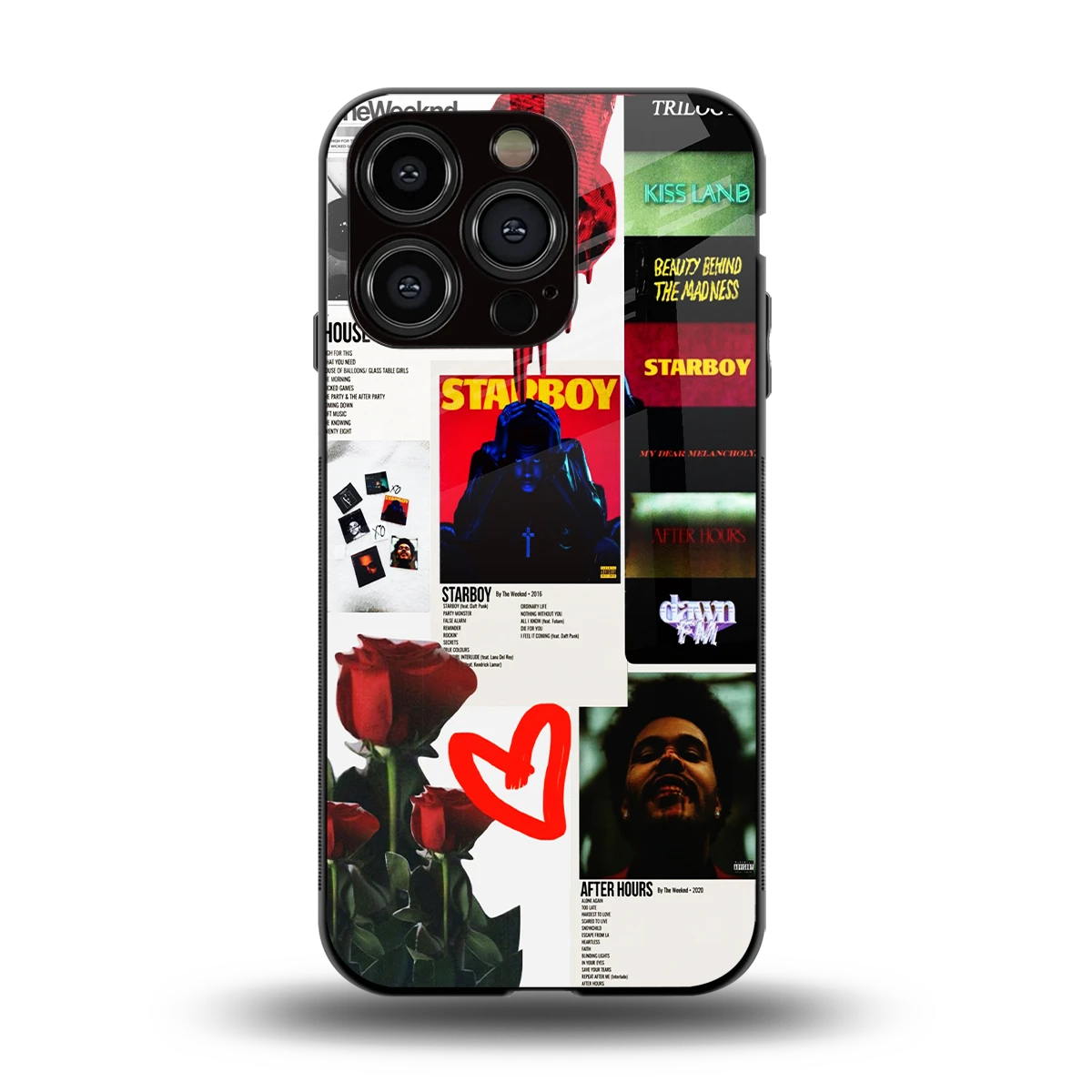 Starboy Collage back phone cover | glass case for iphone 15 pro