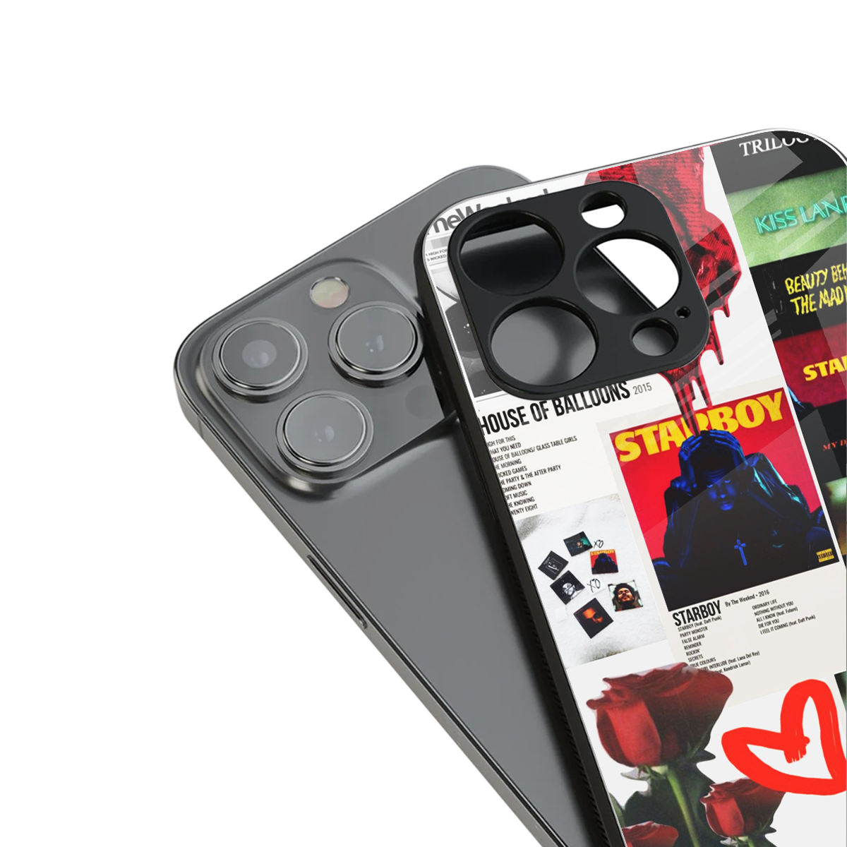 Starboy Collage stylish phone case for iPhone 16 | glossy glass and slim fit