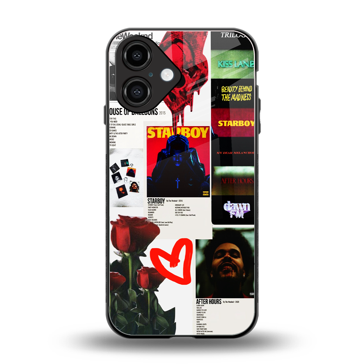 Starboy Collage back phone cover | glass case for iphone 16