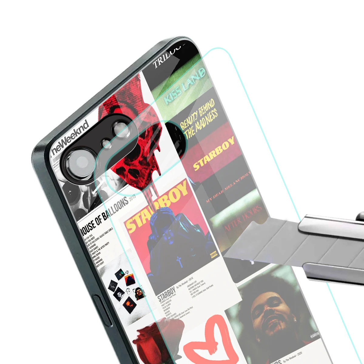 Starboy Collage stylish phone case for iphone 16e | glossy glass and slim fit